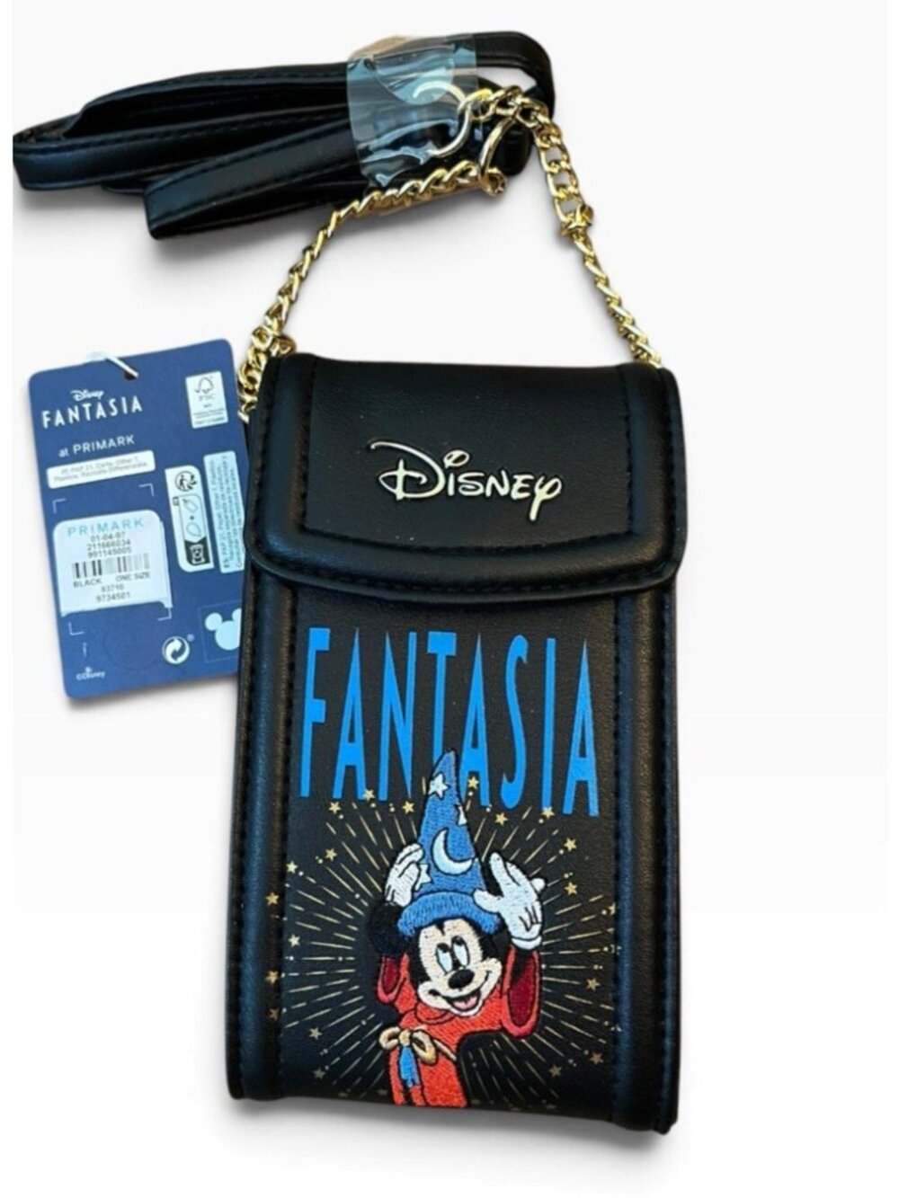 Primark x Disney Fantasia Sorcerer Mickey Mouse Cell Phone Holder Crossbody NWT